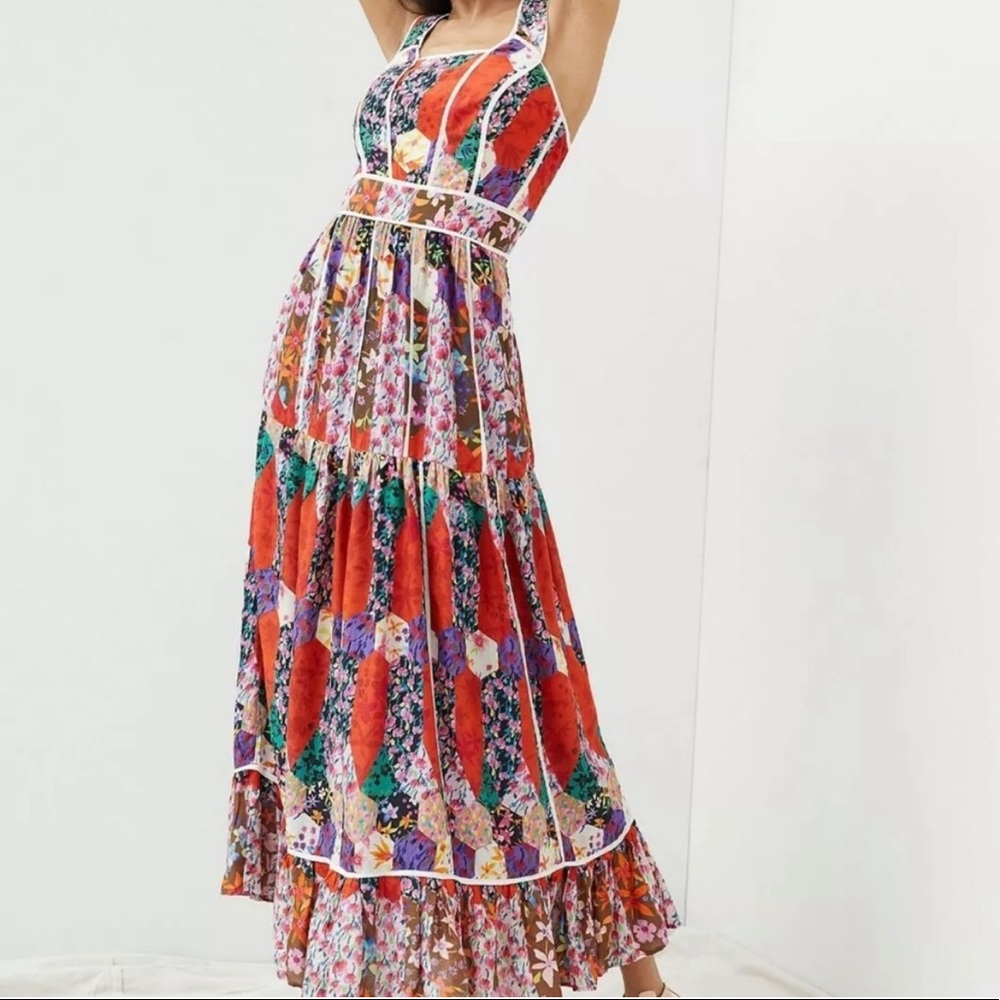 Bhanuni by Jyoti Square Neck Maxi Dress